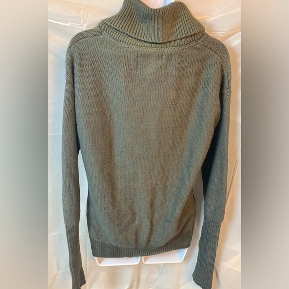 Vintage Sanctuary Sweater Collar Buttons Dark Green Sz S - Picture 4 of 11